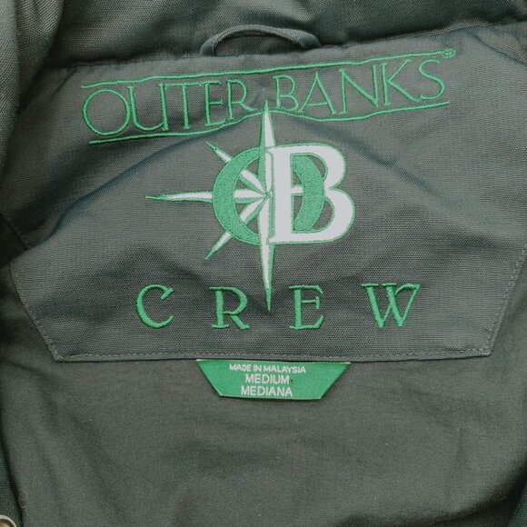 Outer Banks Crew Jacket Mens Medium Blue Hoodie Embroidered Catalina Island - Picture 10 of 11